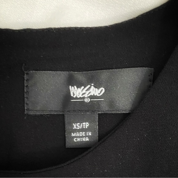 Mossimo Black Shift Tunic Dress With Long Blue Sleeves, Size XS - Picture 10 of 10